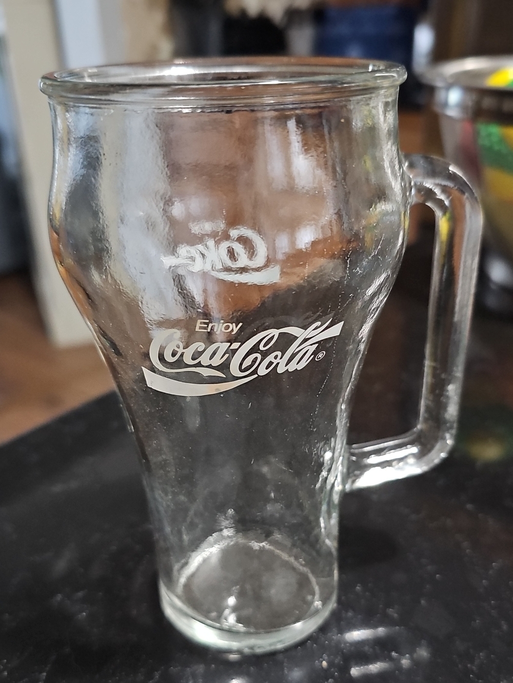 Coca Cola Clear Glass Mug - Classic Logo, Clear